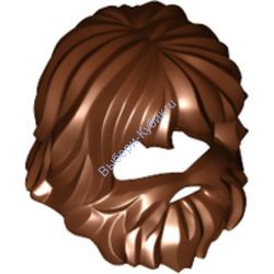 Деталь Лего Прическа с Бородой Цвет Коричневый