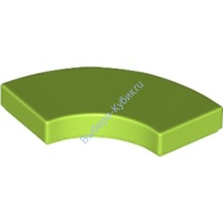 Деталь Лего Плитка Круглый Угол 2 х 2 Макарони Цвет Лайм