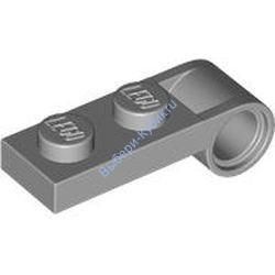 Деталь Лего Пластина 1 х 2 Модифицированная С Пин Отверстием Цвет Светло-Серый