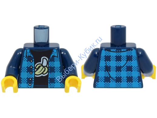 Деталь Лего Торс С Рисунком Цвет Темно-Синий