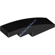 Деталь Лего Скос Закругленный 4 х 1 Без Штырьков Цвет Черный