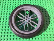 Деталь Лего Диск 75 Мм D х 17 Мм Для Мотоцикла С Шиной 94.2 Мм D х 22 Мм Для Мотоцикла Цвет Черный