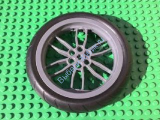 Деталь Лего Диск 75 Мм D х 17 Мм Для Мотоцикла С Шиной 94.2 Мм D х 22 Мм Для Мотоцикла Цвет Черный