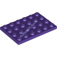 Деталь Лего Пластина 4 х 6 Цвет Темно-Фиолетовый