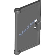 Деталь Лего Дверь 1 X 2 X 3 С Вертикальной Ручкой Цвет Темно-Серый