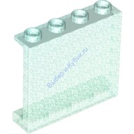 Деталь Лего Панель 1 х 4 х 3 С Боковыми Усилителями - Полые Штырьки Цвет Прозрачно-Голубой Сатин