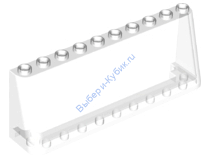 Деталь Лего Лобовое Стекло 2 х 10 х 3 Цвет Прозрачный