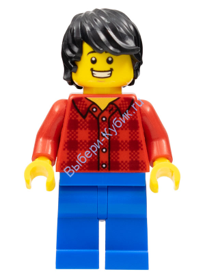  Минифигурка лего Сити - Зритель гонок на лодках-драконах - Мужчина