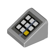 Деталь Лего Скос 1 х 1 х 2/3 С Рисунком Цвет Светло-Серый