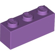 Деталь Лего Кубик 1 х 3 Цвет Умеренно-Лавандовый