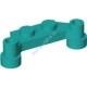 Деталь Лего Пластина 1 х 4 С Выступом Цвет Темно-Бирюзовый
