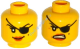 Деталь Лего Голова Минифигурки Двусторонняя Цвет Желтый