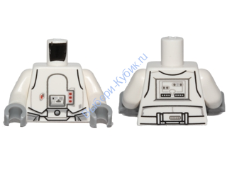 Деталь Лего Торс С Рисунком Цвет Белый