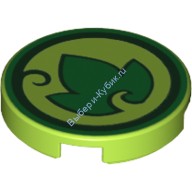 Деталь Лего Плитка Круглая 2 х 2 с Эльфийской Силой Земли Цвет Лайм