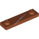 Деталь Лего Пластина 1 х 4 С 2 Штырьками И Желобком Цвет Темно-Оранжевый
