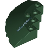 Деталь Лего Кубик Круглый Угол 6 х 6 С Наклонным Боком И Фаской Цвет Темно-Зеленый
