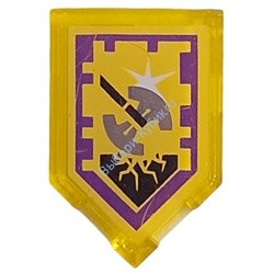 Деталь Лего Плитка Модифицированная 2 х 3 Пятиугольная С Рисунком Цвет Прозрачно-Желтый