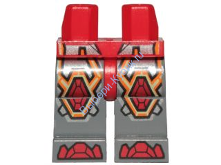 Деталь Лего Ноги С Рисунком Цвет Красный
