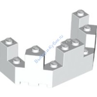 Деталь Лего Балкон  4 x 8 x 2 1/3 Цвет Белый