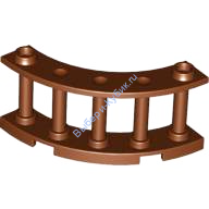 Деталь Лего Забор Из Прутьев 4 х 4 х 2 Закругленный Цвет Коричневый