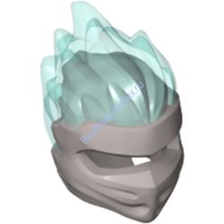 Деталь Лего Шлем Ниндзя С Рисунком Цвет Перламутрово-Светло-Серый