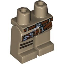 Деталь Лего Ноги С Рисунком Цвет Темно-Песочный