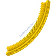 Деталь Лего Техник Зубчатая Рейка 11 х 11 Изогнутая Цвет Желтый