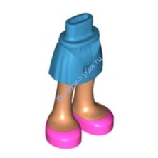 Деталь Лего Мини Долл Ноги С Рисунком Цвет Темно-Лазурный