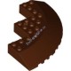 Деталь Лего Кубик Круглый Угол 10 х 10 С Наклонным Боком И Фаской Цвет Коричневый