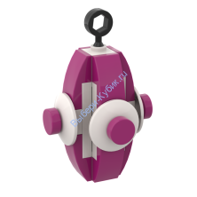 Набор деталей Лего ОТ Выбери Кубик Ёлочная Игрушка Сосулька Маленькая Маджента