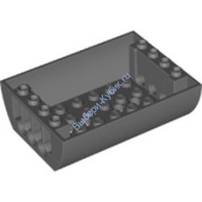 Деталь Лего Скос изогнутый 6 х 8 х 2 перевернутый двойной Цвет Темно-Серый