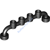 Деталь Лего Стержень (Решетка) 1 х 6 С Открытыми Штырьками Цвет Черный
