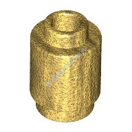 Деталь Лего Кубик Круглый 1 х 1 Открытый Штырек Цвет Перламутрово-Золотой