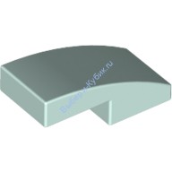 Деталь Лего Скос Закругленный 2 х 1 Без Штырьков Цвет Светлая Аква