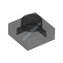 Деталь Лего Пластина 1 х 1 Цвет Прозрачно-Черный