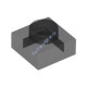 Деталь Лего Пластина 1 х 1 Цвет Прозрачно-Черный
