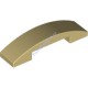 Деталь Лего Скос Закругленный 4 х 1 Двойной Без Штырьков Цвет Песочный