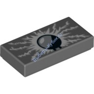 Деталь Лего Плитка 1 х 2 с Радио Антеной и Молнией Цвет Темно-Серый