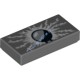Деталь Лего Плитка 1 х 2 с Радио Антеной и Молнией Цвет Темно-Серый