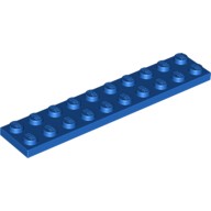 Деталь Лего Пластина 2 х 10 Цвет Синий