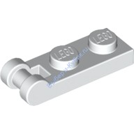 Деталь Лего Пластина 1 х 2 С Ручкой На Конце - Закрытые Концы Цвет Белый