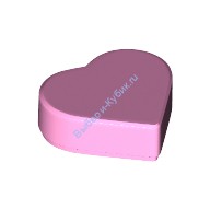 Деталь Лего Плитка Круглая 1 х 1 Сердце Цвет Ярко-Розовый