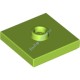 Деталь Лего Пластина 2 х 2 С Желобком И Одной Шляпкой В Центре Цвет Лайм