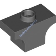 Деталь Лего Кубик Арка 1 х 2 С Одним Штырьком Цвет Темно-Серый
