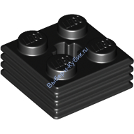 Деталь Лего Кубик Модифицированный 2 х 2 х 2/3 С Ребристыми Сторонами Цвет Черный