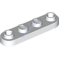 Деталь Лего Пластина 1 х 4 Круглая Цвет Белый