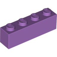 Деталь Лего Кубик 1 х 4 Цвет Умеренно-Лавандовый