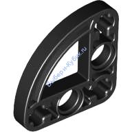 Деталь Лего Техник Бим 3 х 3 L-Формы С Дугой В Четверть Эллипса Тонкий Цвет Черный