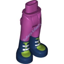 Деталь Лего Мини Долл Ноги С Рисунком Цвет Маджента