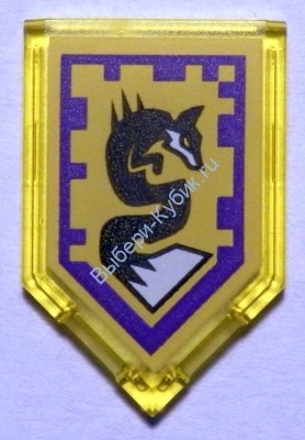 Деталь Лего Плитка Модифицированная 2 х 3 Пятиугольная С Рисунком Цвет Прозрачно-Желтый